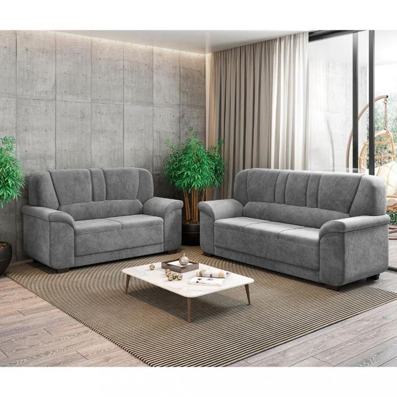 Conjunto Sofá 3 e 2 Lugares Paris Sued Flash - Flash Estofados